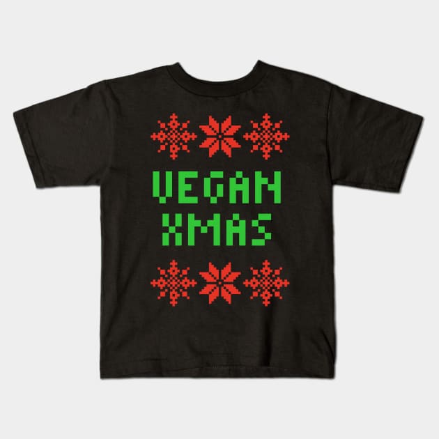 Vegan Xmas - Ugly Christmas Sweater Style Kids T-Shirt by isstgeschichte